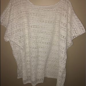 White mesh swimsuit cover up